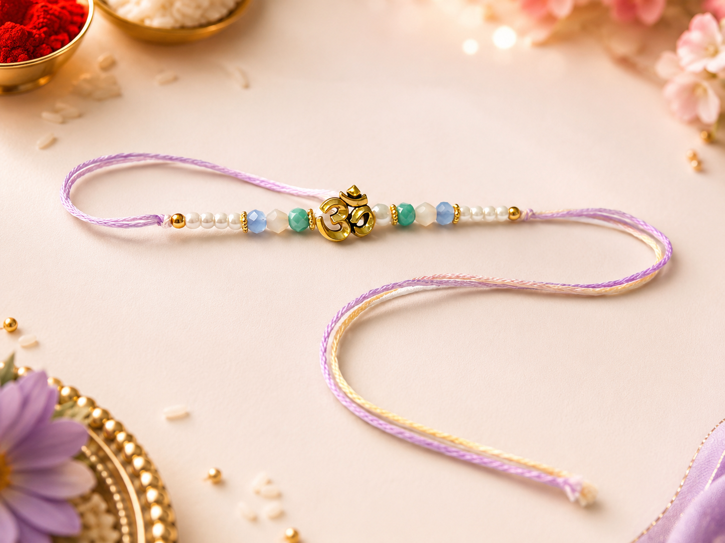 Divine Om Pearl Rakhi