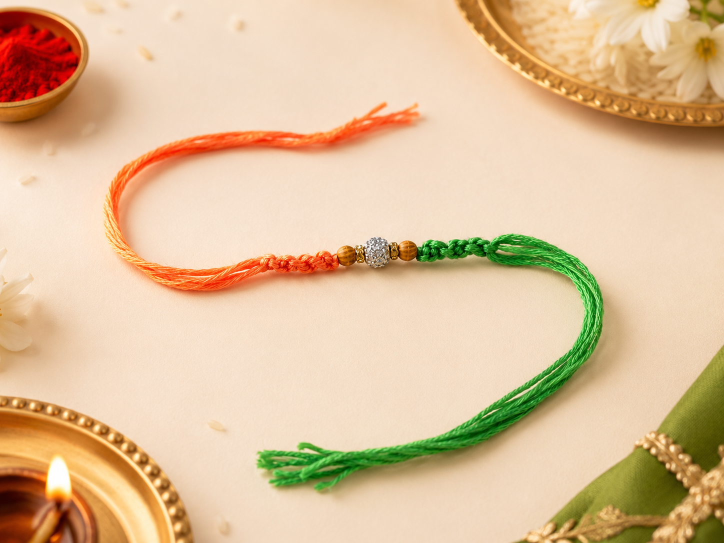 Crystal Pearl Rakhi
