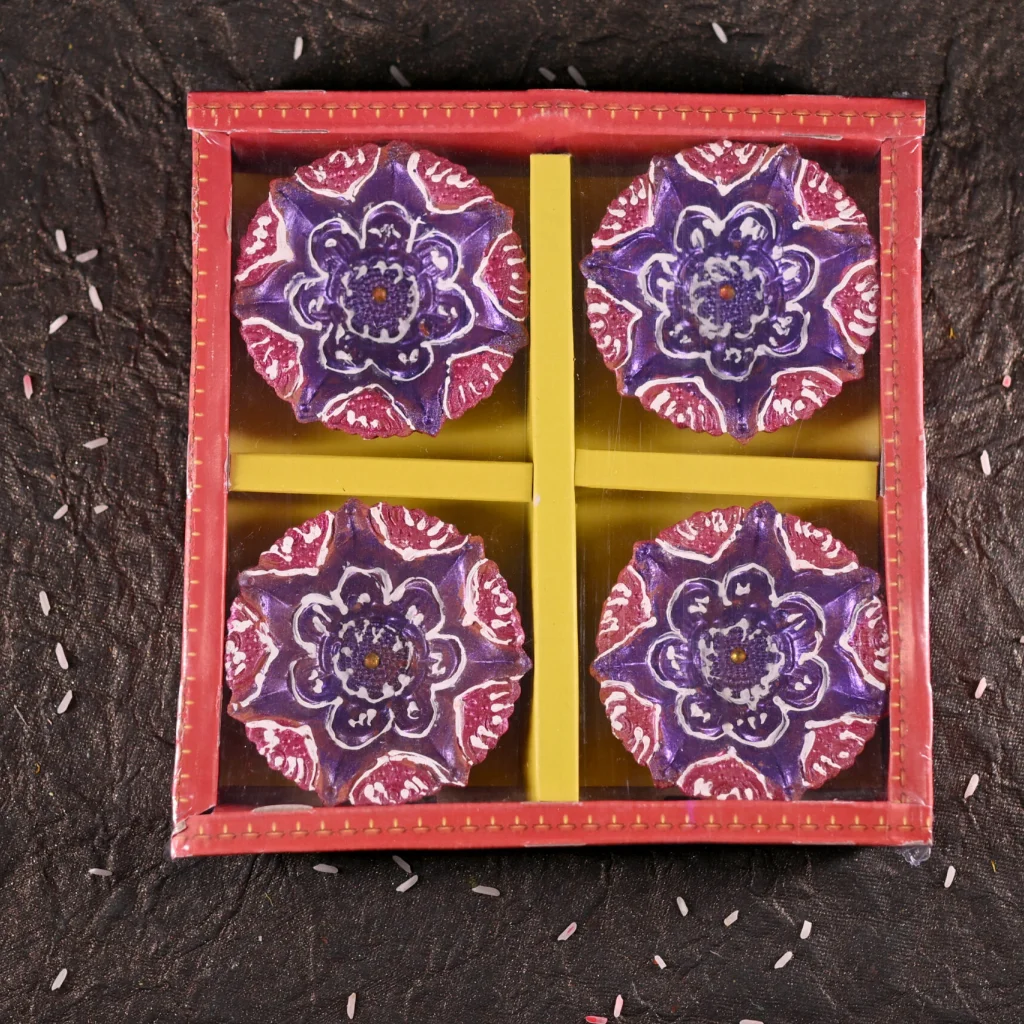 Hand-Painted Diya Set