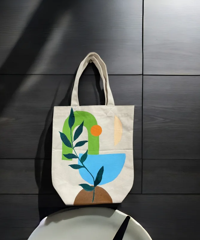 Hand-Painted Tote Bag - 2