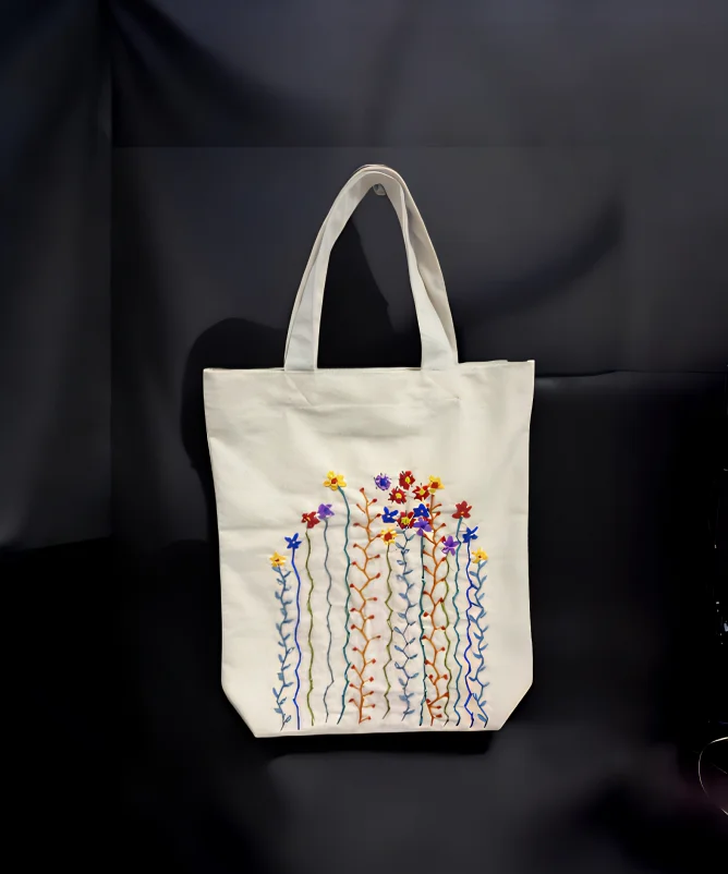 Embroidered Tote Bag -1