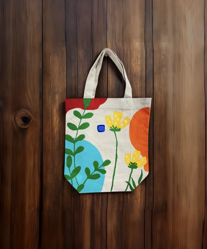 Hand-Painted Tote Bag - 3