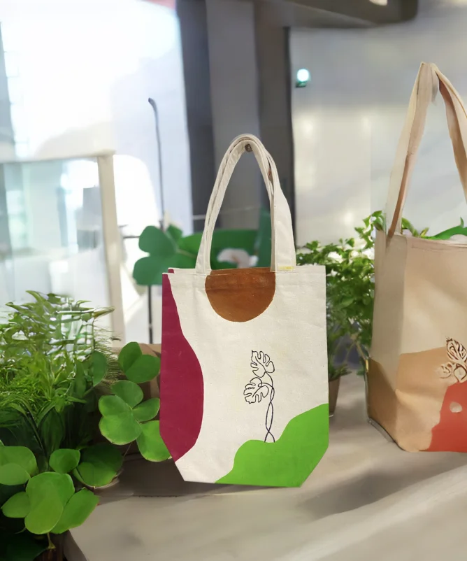 Hand-Painted Tote Bag - 1